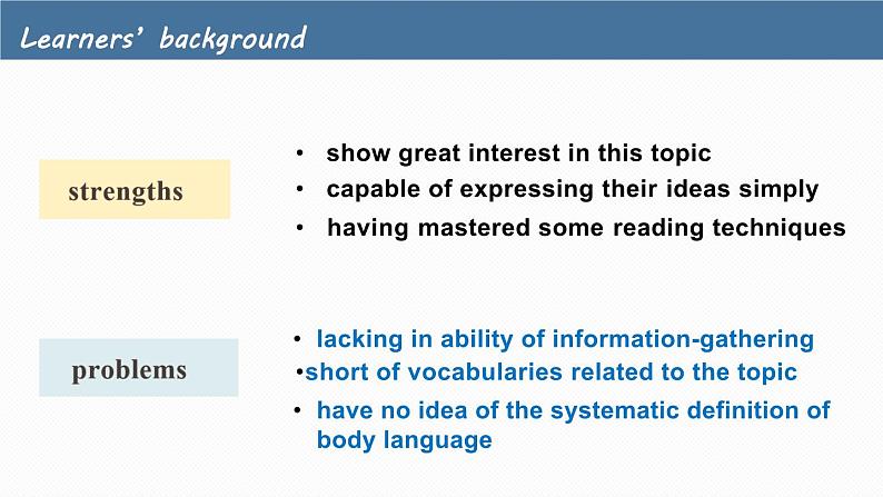 新人教版高中英语选择性必修一Unit4Body Language-ReadingandThinking说课稿课件第6页