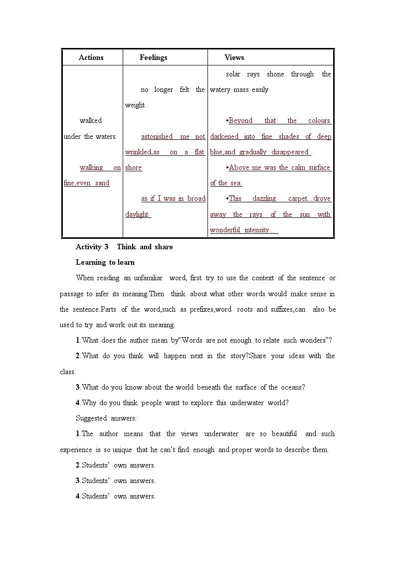 新外研社版高中英语必修三Unit5What an adventure-Developing ideas教学设计03