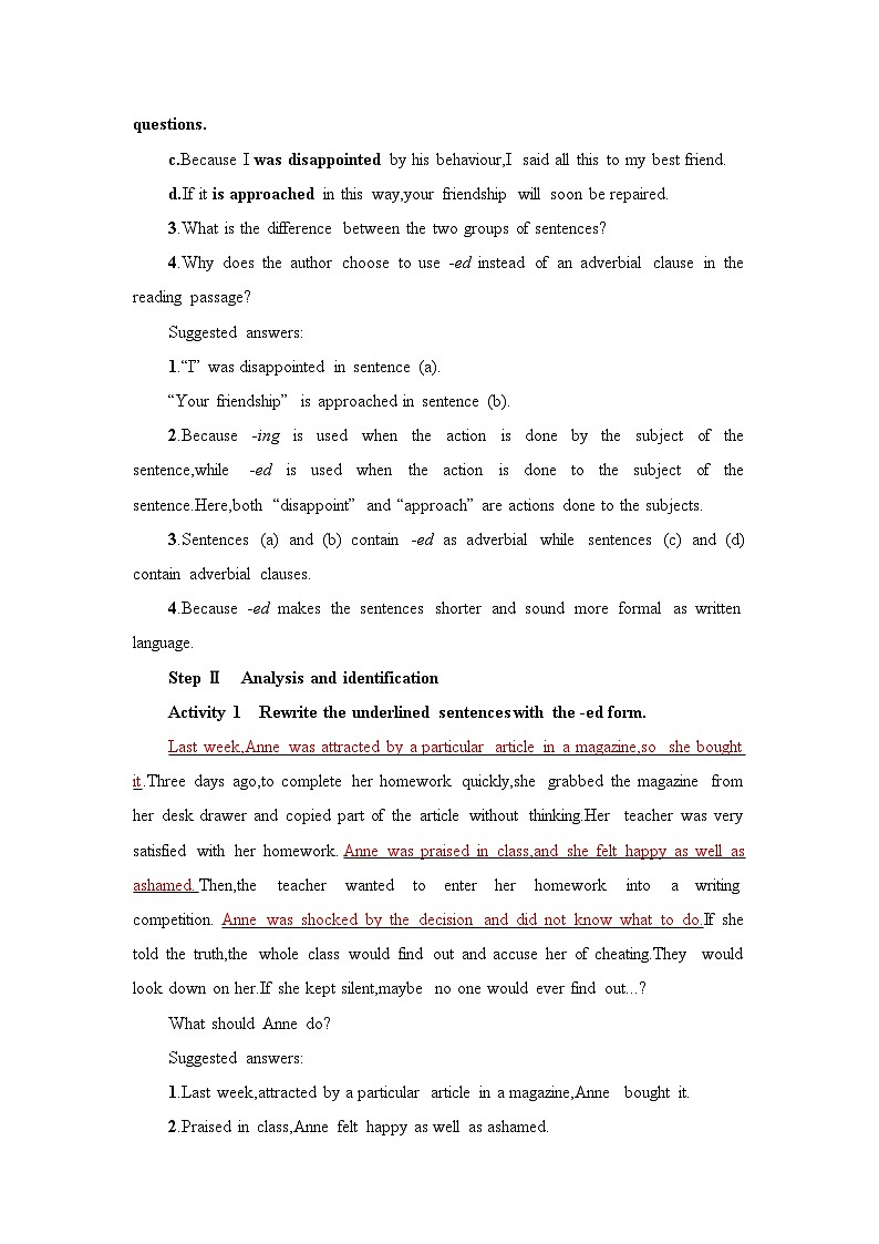 新外研社高中英语必修三Unit1Knowing me,Knowing you-Using Language教学设计02