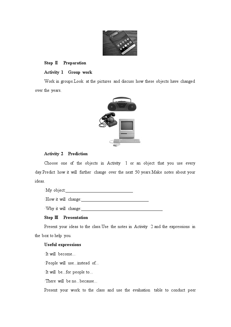 新外研社高中英语必修三Unit3The World of Science-Presenting ideas教学设计02