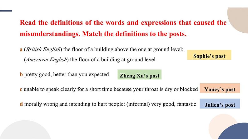 Unit 2 Exploring English Developing ideas & Presenting ideas课件07