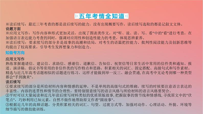 2025版高考英语一轮复习真题精练专题五写作热考主题1中国元素课件第2页