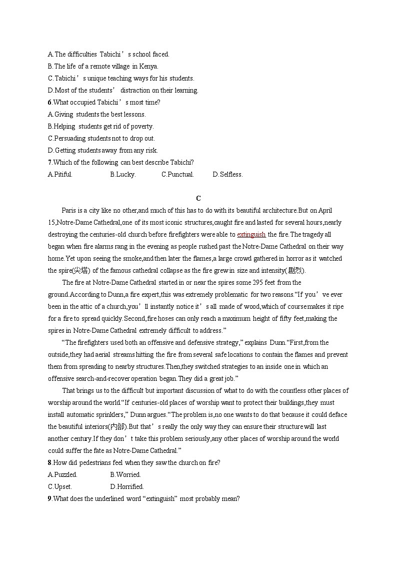 2025届高考英语一轮复习专项练习选择性必修第四册UNIT2阅读题组---练速度（Word版附解析）03