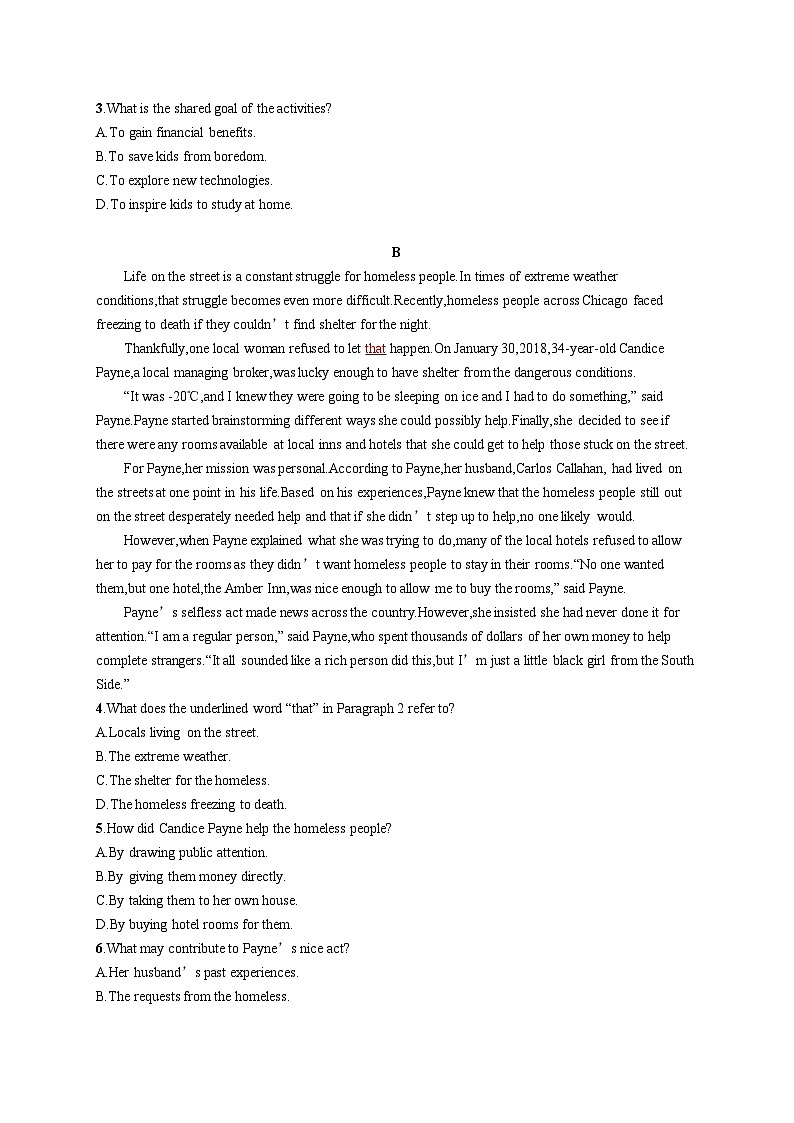 2025届高考英语一轮复习专项练习必修第三册UNIT2阅读题组---练速度（Word版附解析）第2页