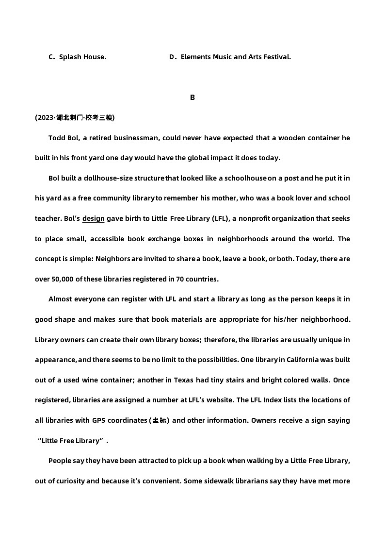 2024届高考英语巩固语法培养语感【阅读题型30天冲刺】天天练-第4天03