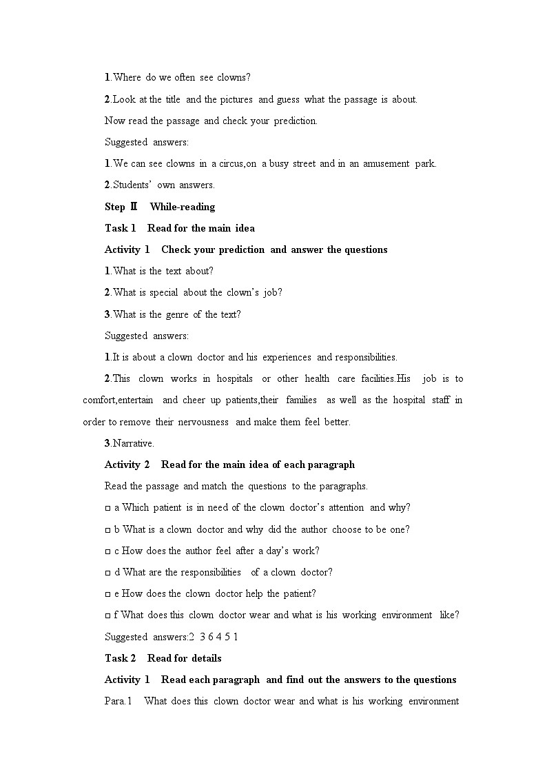 新外研社版高中英语选择性必修一Unit1 Laugh out loud-Starting out&Understanding ideas教学设计02