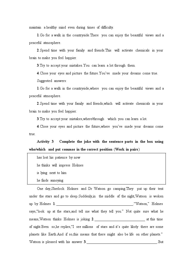 新外研社版高中英语选择性必修一Unit1Laugh out loud-Using Language教学设计第3页