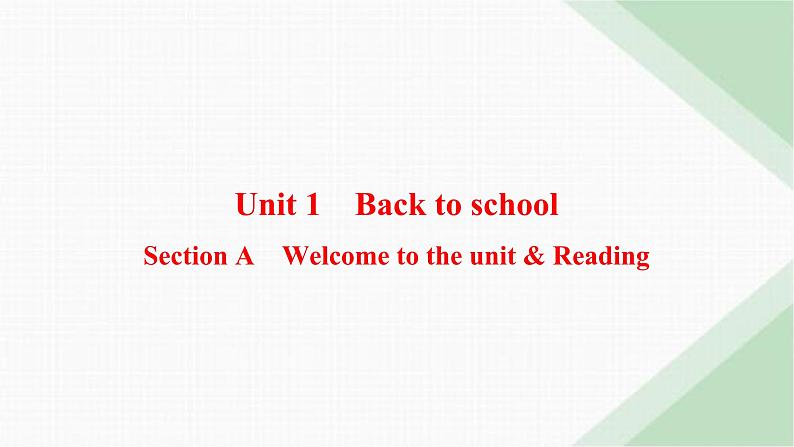 译林版高中英语必修第一册Unit1 Section A Welcome to the Unit& Reading课件第1页