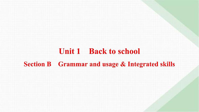 译林版高中英语必修第一册Unit1 Section B Grammar and usage & Integrated skills课件第1页