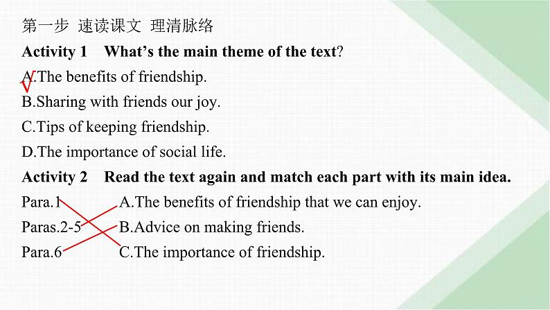 译林版高中英语必修第一册Unit3 Section C Extended reading,Project,Assessment & Further study课件04