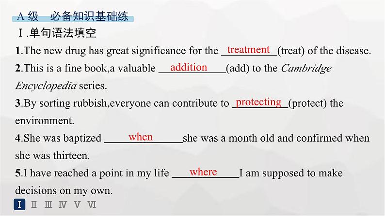 译林版高中英语必修第一册Unit4 分层跟踪检测2 Grammar and usage & Integrated skills课件02