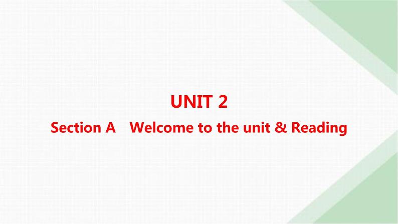 译林版高中英语必修第二册Unit2 Section A Welcome to the Unit& Reading课件第1页