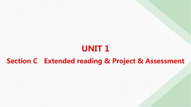 译林版高中英语必修第二册Unit1 Section C Extended reading & Project & Assessment——分层跟踪检测课件第1页