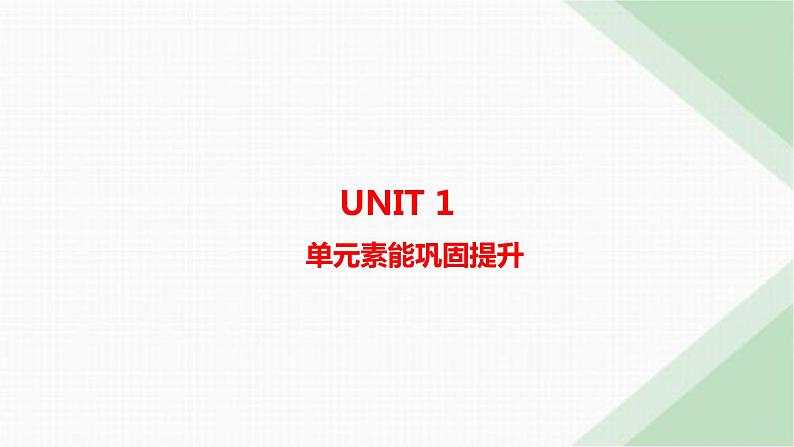 译林版高中英语必修第二册Unit1单元素能巩固提升课件第1页