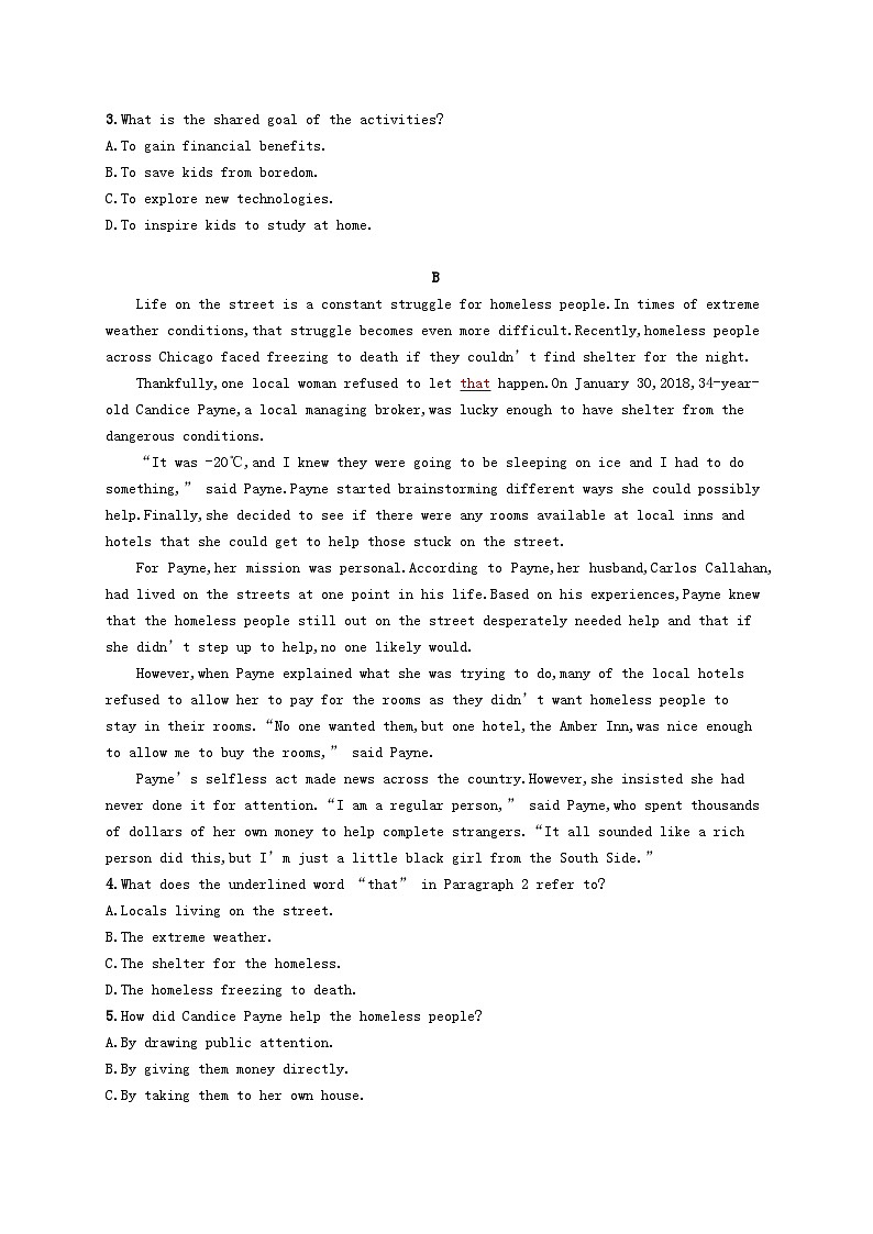 2025届高考英语一轮复习专项练习必修第三册Unit2阅读题组__练速度第2页