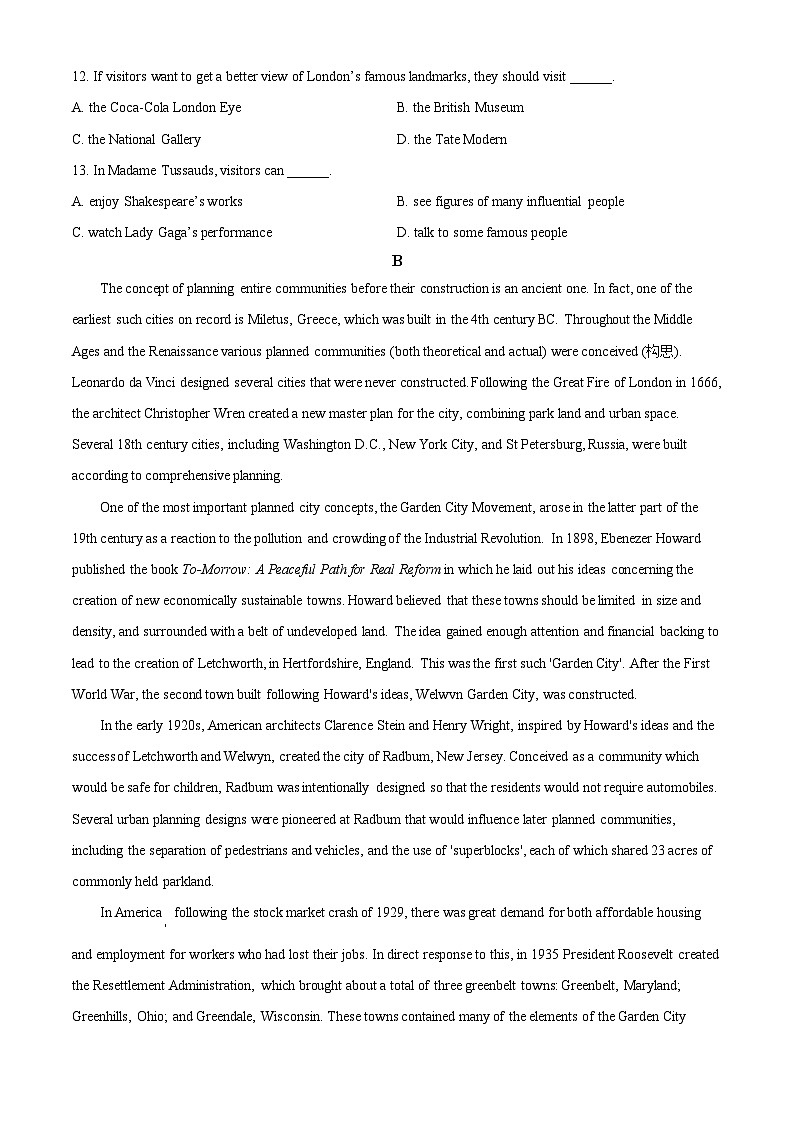 广东省高州市2023-2024学年高一下学期3月月考英语试题 （原卷版）第3页