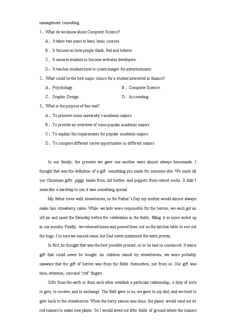 2024届广西南宁市普通高中毕业班第一次适应性测试英语试卷（含解析）02