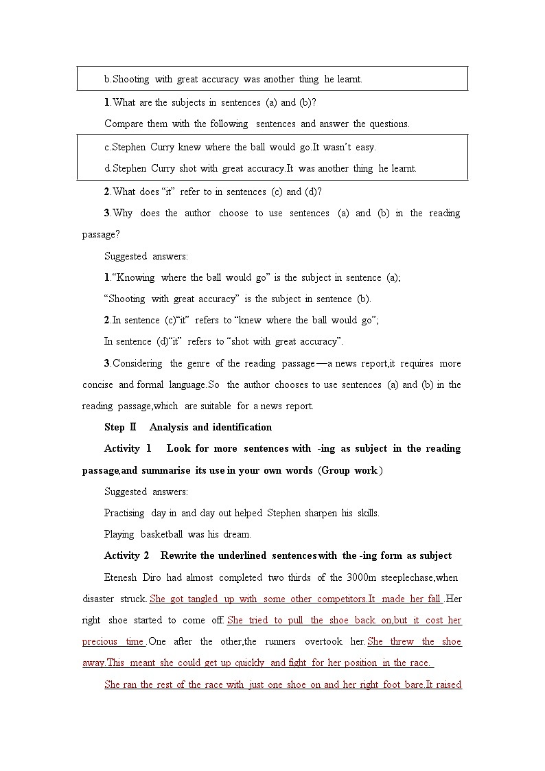 新外研社版高中英语选择性必修一Unit3Faster,higher,stronger-Using Language教学设计02