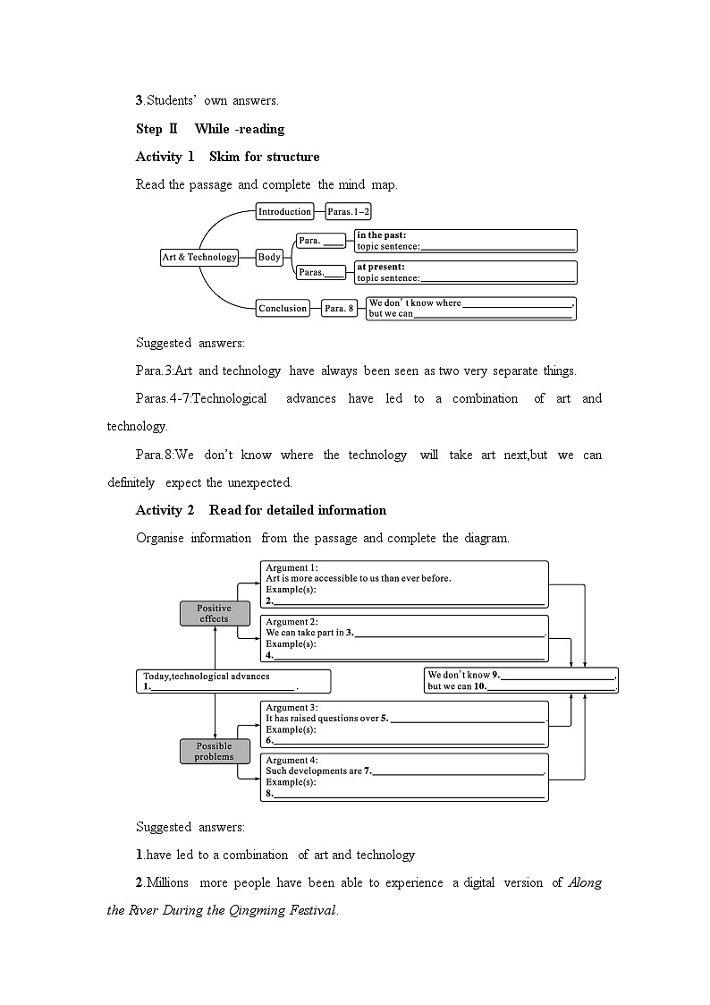 新外研社版高中英语选择性必修一Unit4Meeting the muse-Developing Ideas教学设计02