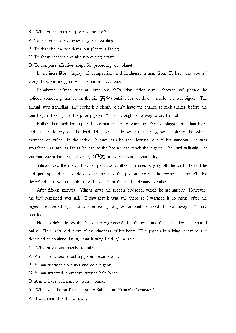 陕西省安康市2022-2023学年高二下学期期中考试英语试卷(含答案)02