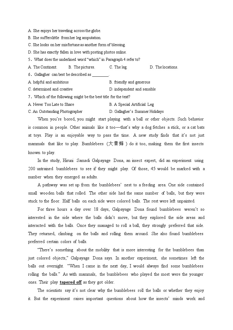 唐山市开滦第一中学2022-2023学年高二下学期期末考试英语试卷(含答案)03