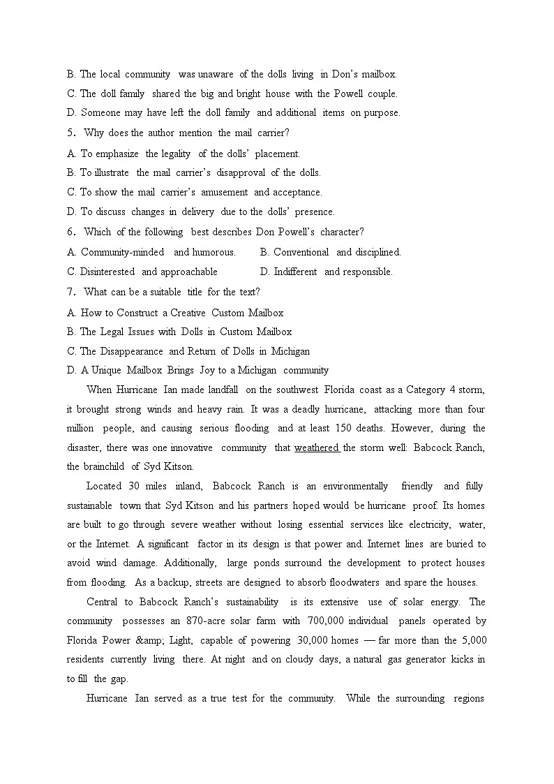 辽宁省盘锦市高级中学2024届高三下学期第一次模拟考试英语试卷(含答案)03