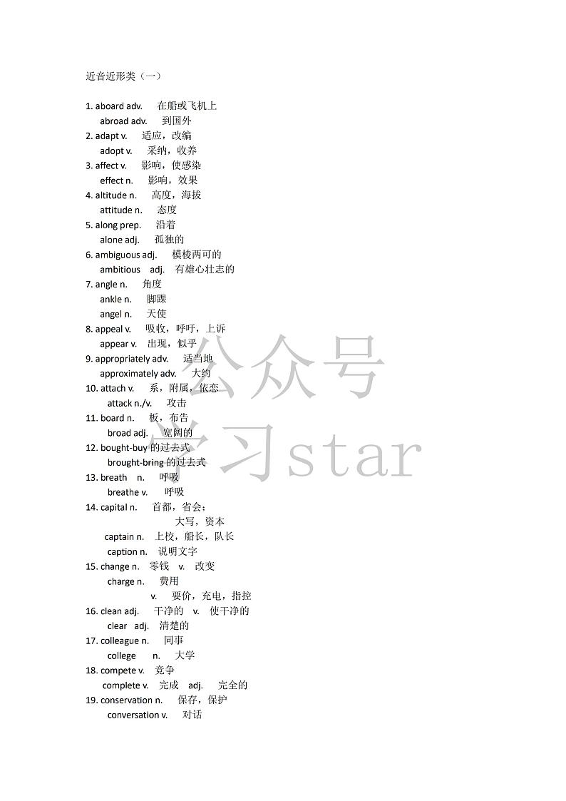 【易混淆】高中英语必背3500词，116组易混淆单词-2024高考英语二轮专题第1页