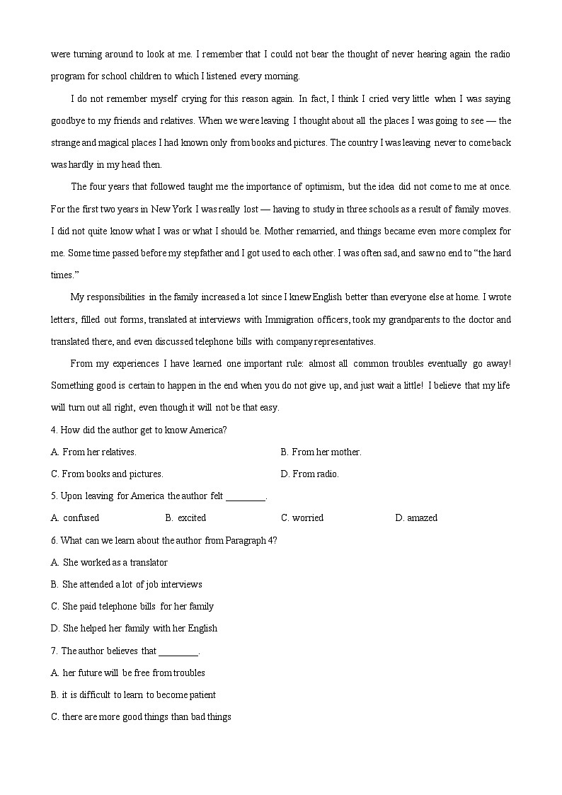 河南省南阳华龙高级中学2023-2024学年高二下学期3月考试英语试题 （原卷版+解析版）03