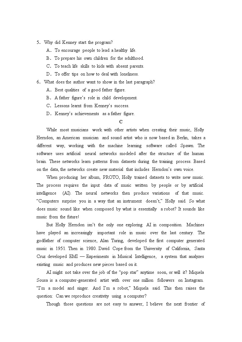 广东省四会中学、广信中学2023-2024学年高一下学期第一次月考英语试卷（Word版附解析）03