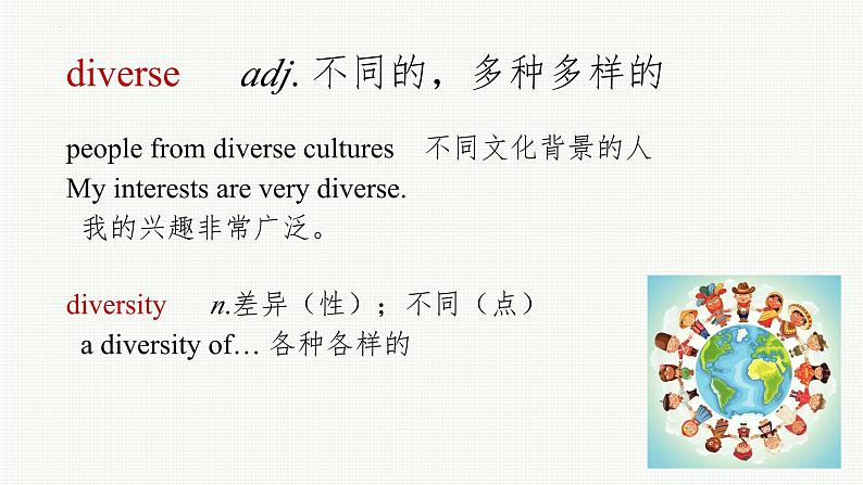 新人教版（2019）高中英语必修三Unit3 Diverse cultures词汇用法课件03