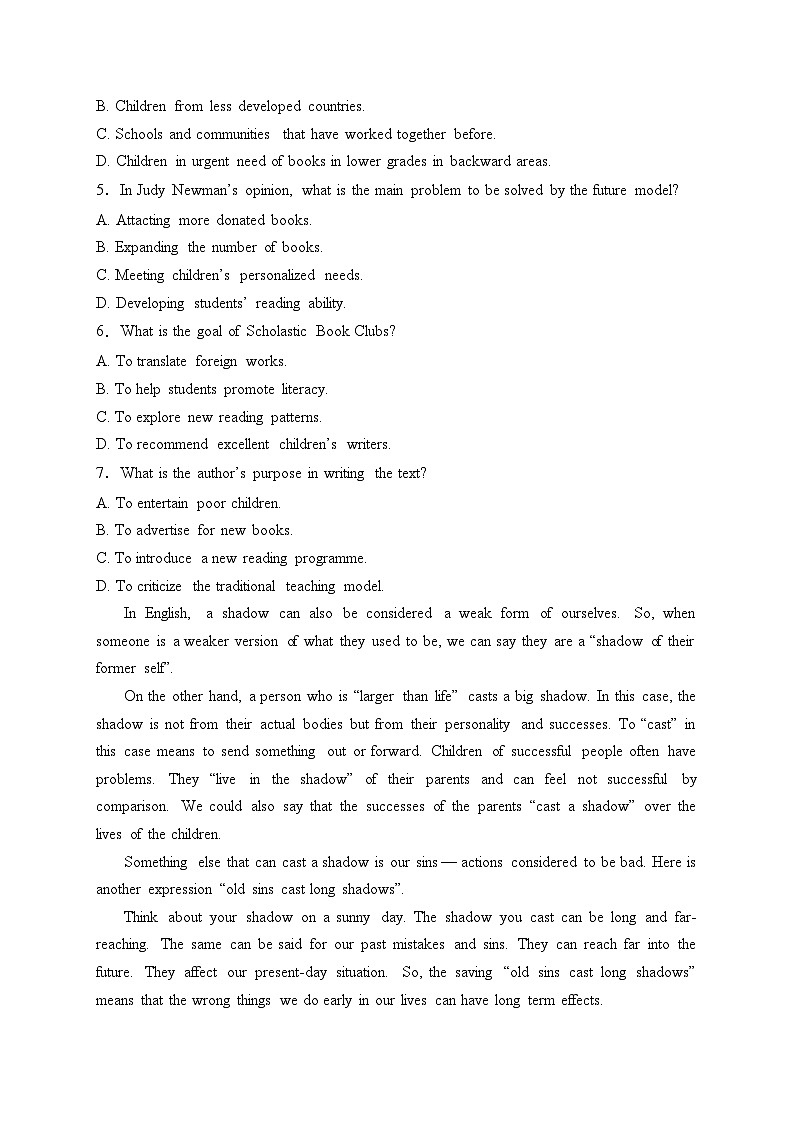 河南省叶县高级中学2023-2024学年高二下学期3月月考英语试卷(含答案)第3页