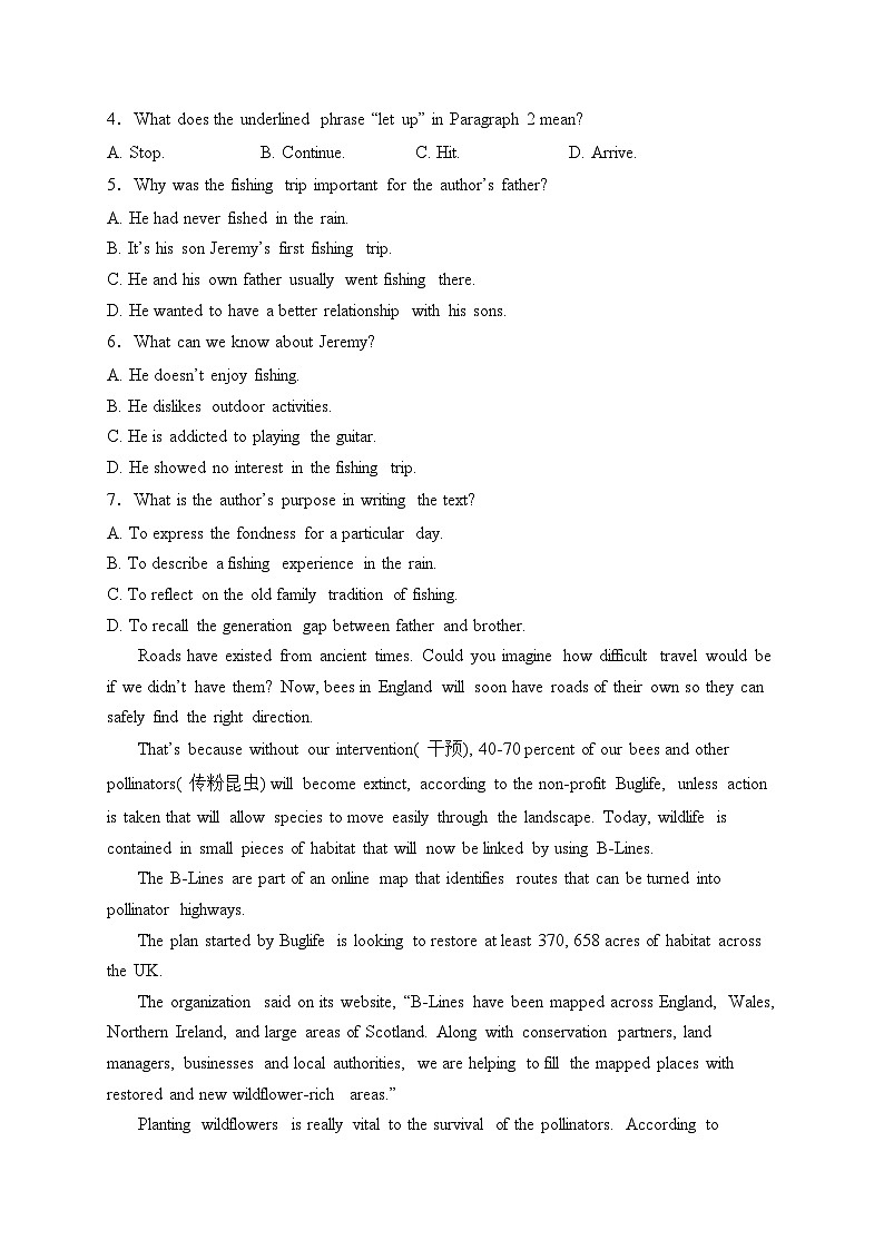 赣州市南康区唐江中学2022-2023学年高二下学期期中考试英语试卷(含答案)03