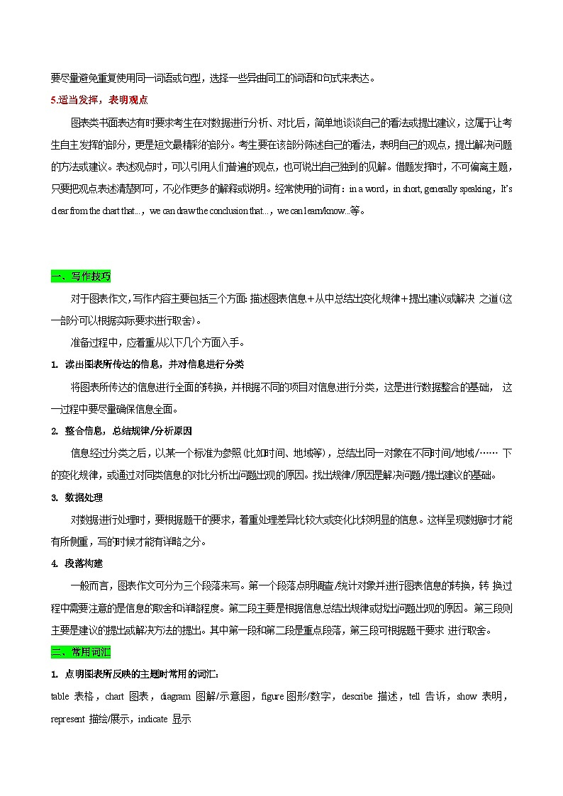 高考英语 考点知识专讲专练（有答案）考点57 书面表达图表类第2页