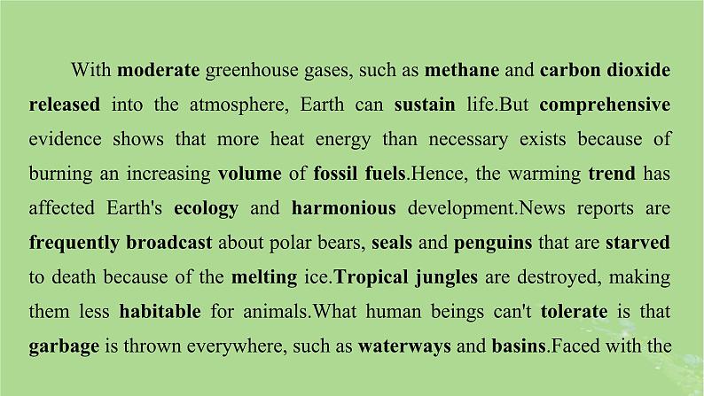 2025版高考英语一轮总复习选择性必修第三册Unit3EnvironmentalProtection课件03