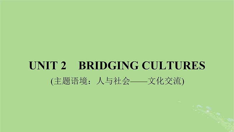 2025版高考英语一轮总复习选择性必修第二册Unit2BridgingCultures课件01