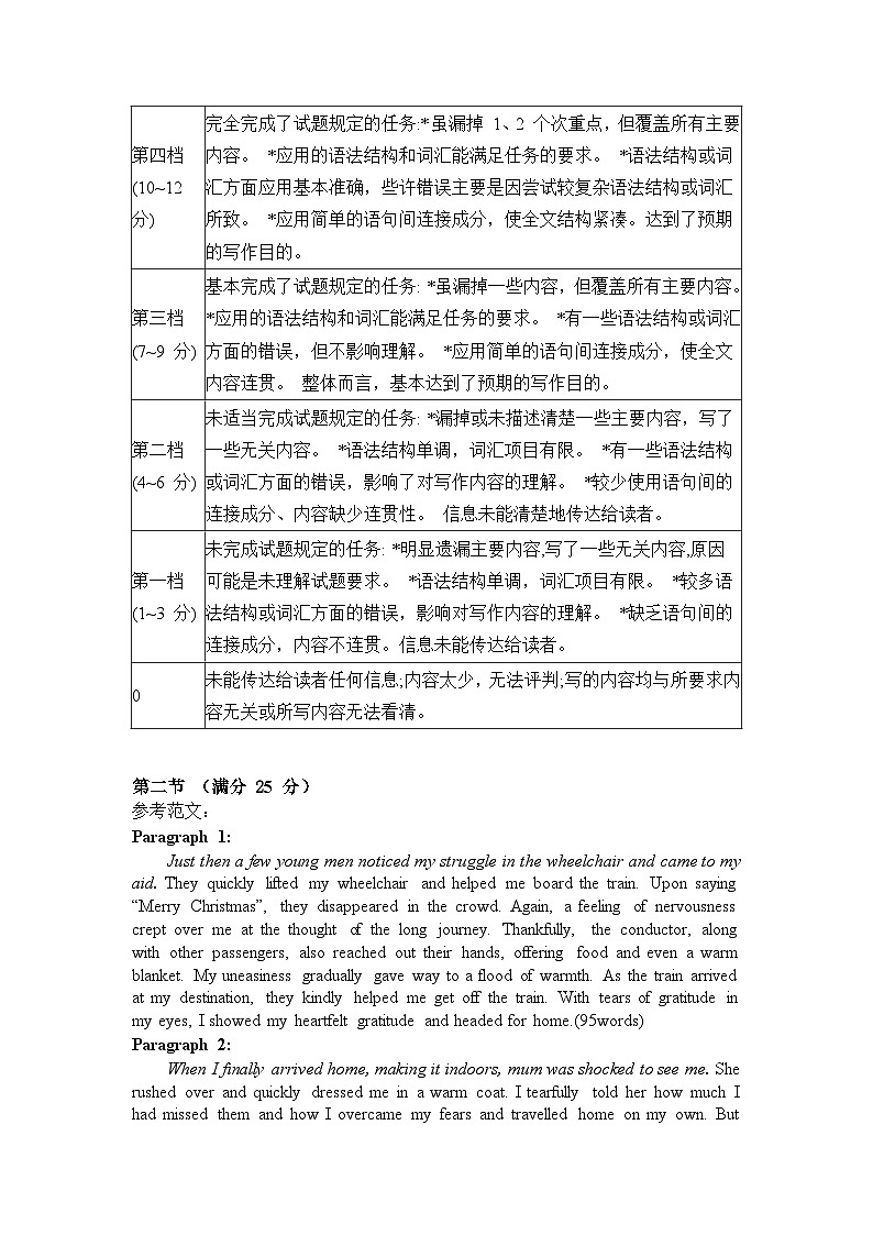 2024年惠州一模英语（试卷+答案+答题卡）03