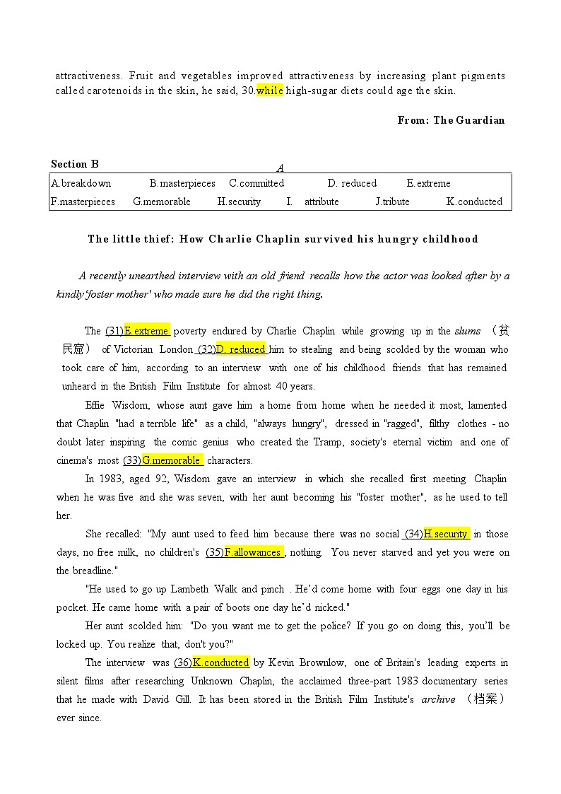 上海市零陵中学2023-2024学年高二下学期期中考试英语试卷02