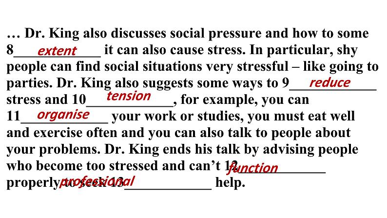 新北师大版高中英语必修一 unit 1 understanding and coping with stress 第二课 课件第4页