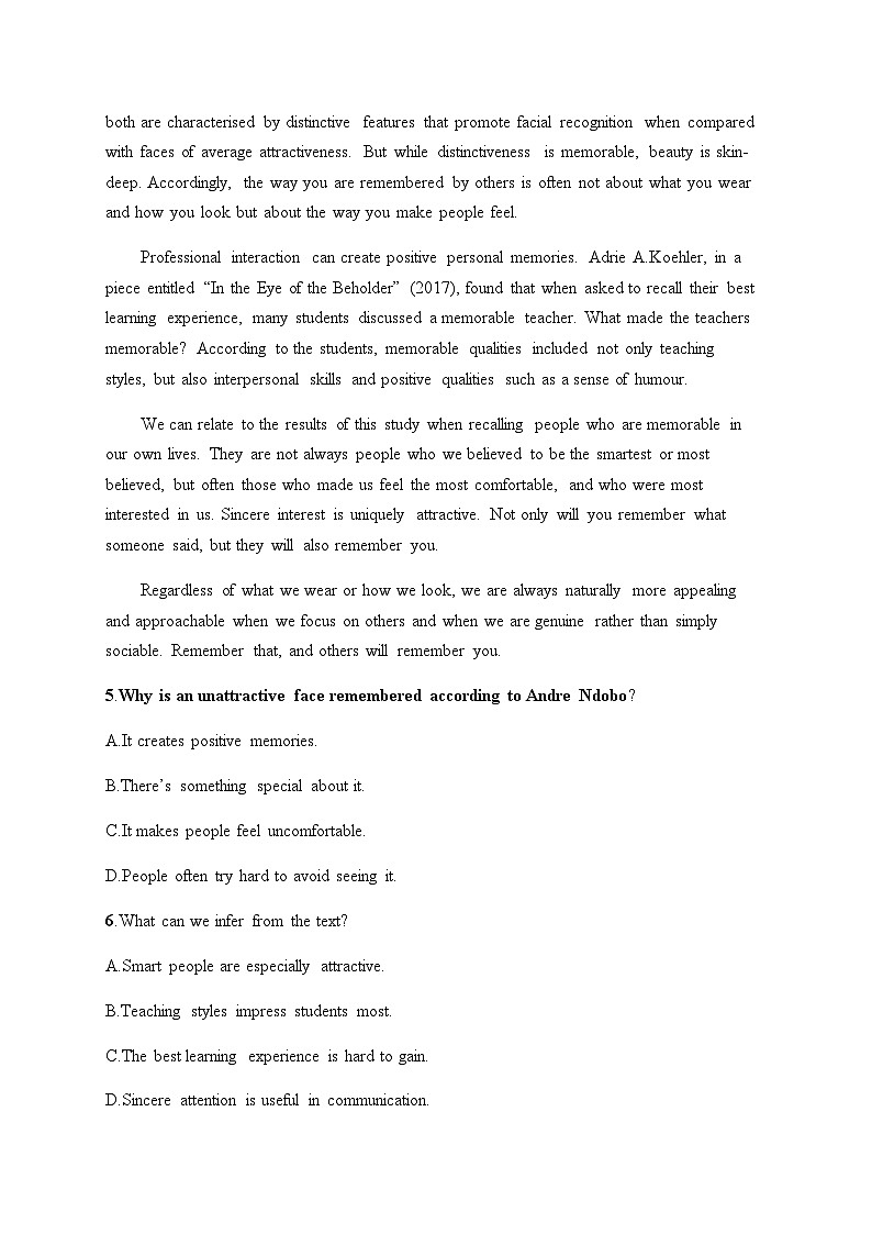 新教材（通用版）高考英语二轮复习考点分类练(二)细节理解题——间接信息类含答案第3页