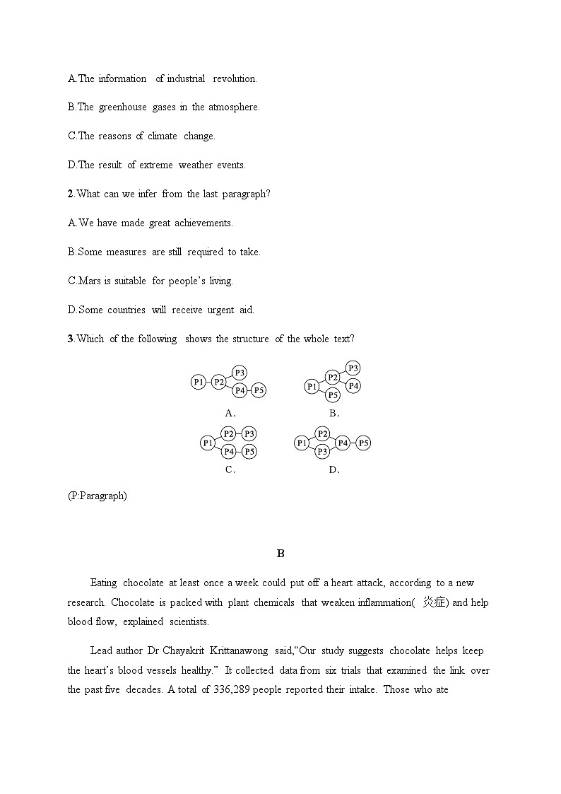 新教材（通用版）高考英语二轮复习考点分类练(九)主旨大意题——段落大意类含答案02