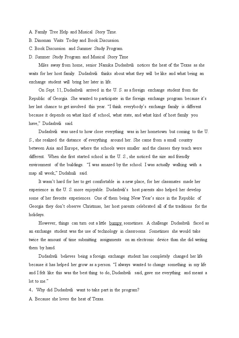 芜湖市第一中学2022-2023学年高二上学期第一次阶段性诊断测试英语试卷(含答案)第2页