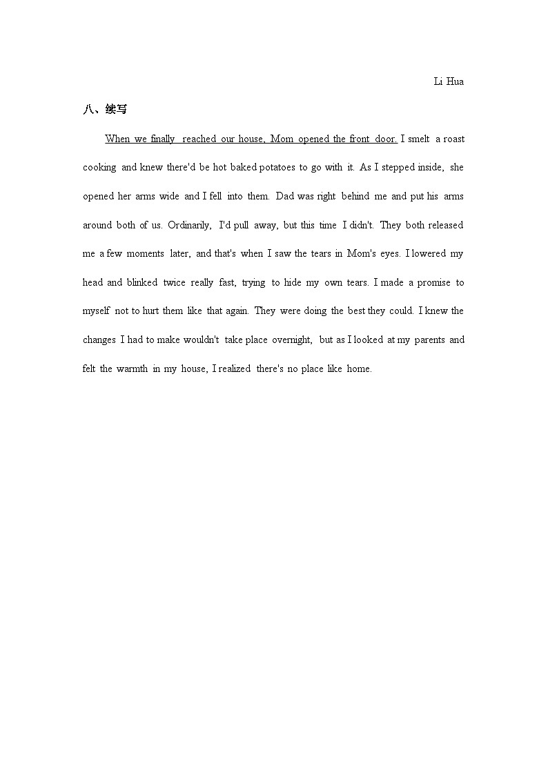 浙江省杭州市西湖高级中学2023-2024学年高一下学期4月期中英语试题及参考答案02