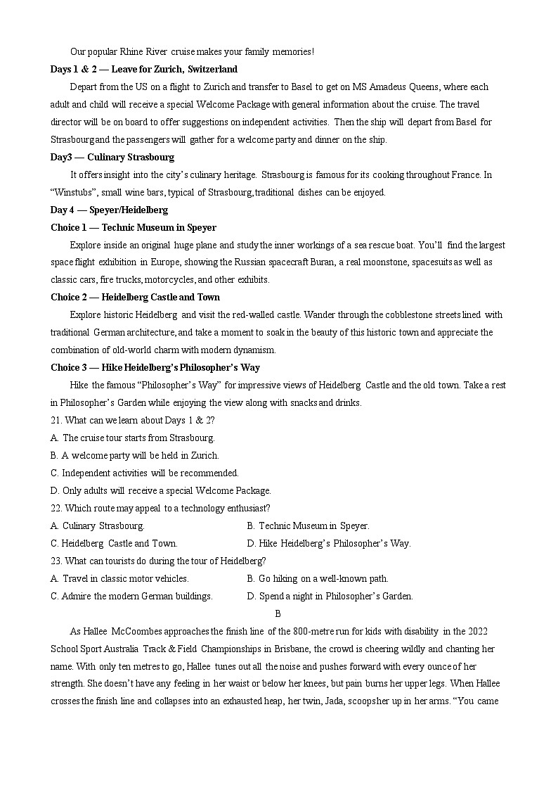 浙江省台金七校2023-2024学年高二下学期4月期中考试英语试题及参考答案03