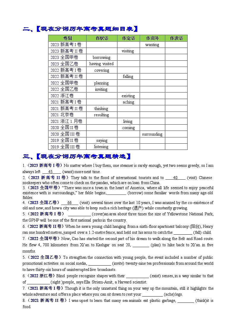 专题10 语法填空现在分词100题（精练） 原卷版第2页