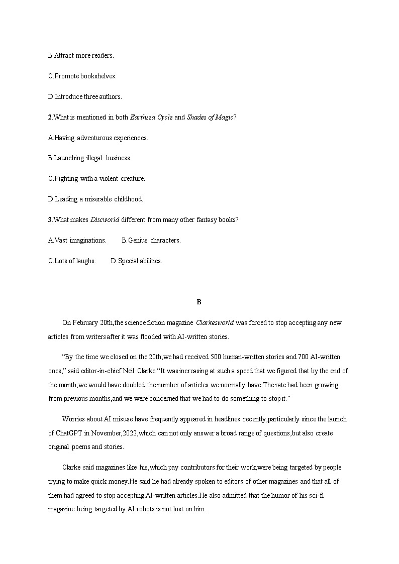 外研版高考英语一轮复习选择性必修第三册 Unit2 A life’s work练习含答案02