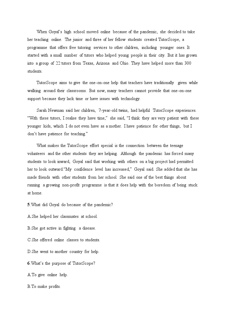 新教材（广西专用）高考英语二轮复习考点分类练(四)推理判断题——观点态度类含答案第3页