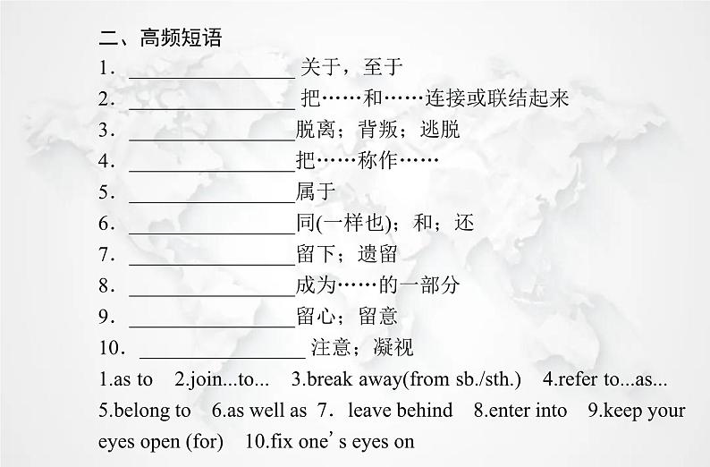 高中英语学业水平测试复习必修第二册Unit4 History and Traditions课件04