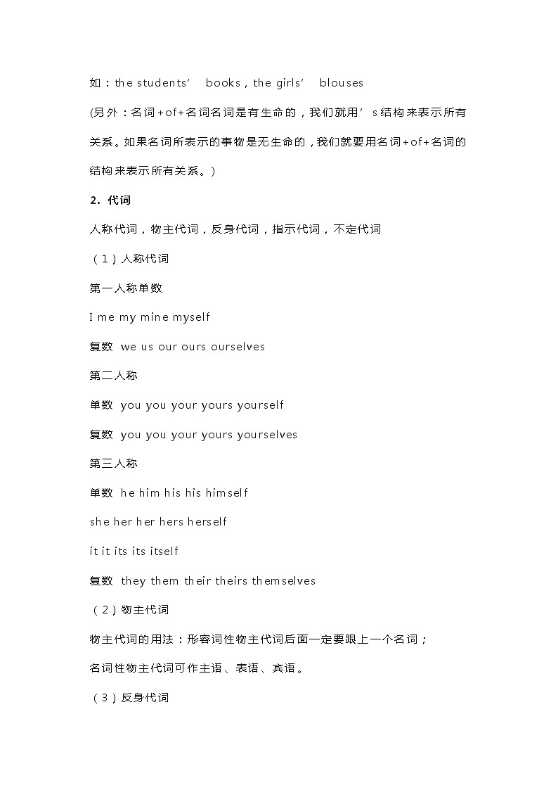 高中英语考试6大词法第2页