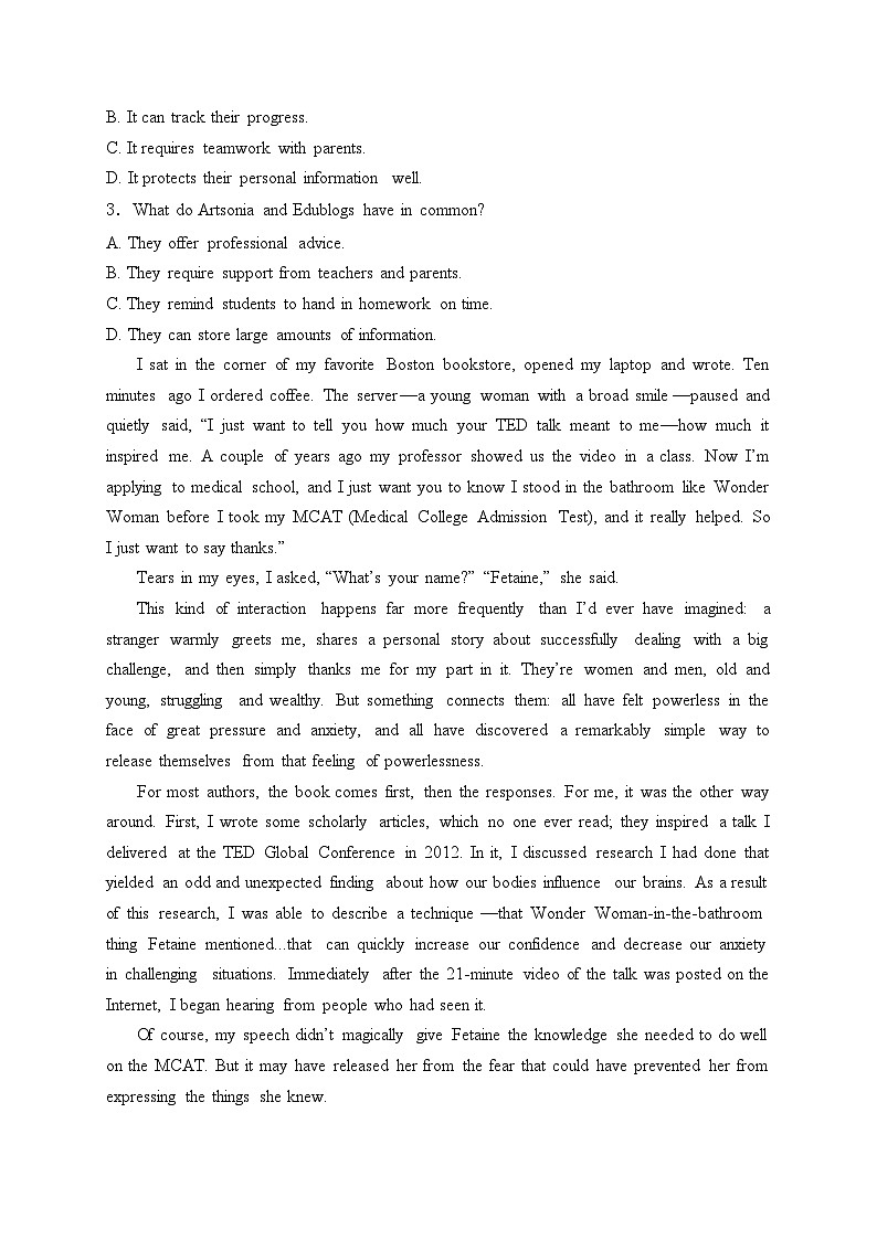 浙江省宁波市三锋联盟2023-2024学年高一下学期4月期中考试英语试卷(含答案)第2页