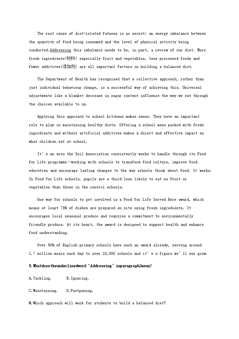 新高考（广西专版）2024届高考英语二轮总复习阅读理解能力升级练考点分类练十词句猜测题词语猜测类含答案03